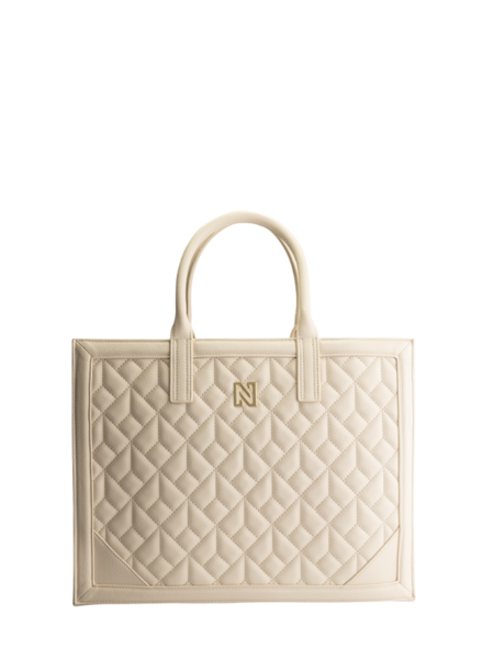 Nikkie Mayda Quilted Shopper - Pearl
