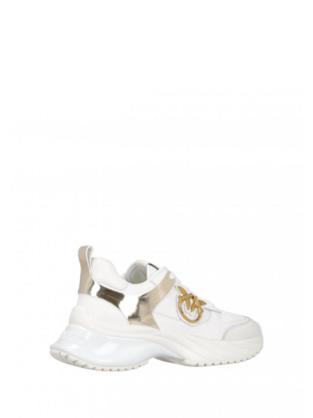 Pinko Pinko Ariel Tubled Leather Sneaker - Calf Leather/Mirror White