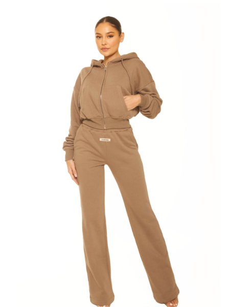 La Sisters La Sisters Essential Wide Leg Pants - Taupe