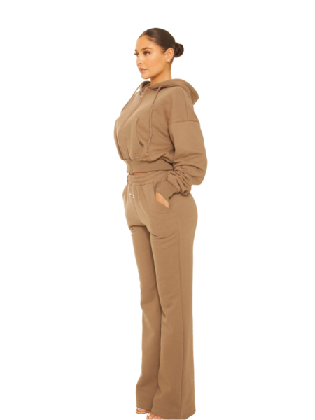 La Sisters La Sisters Essential Wide Leg Pants - Taupe