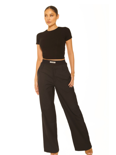 La Sisters Boyfriend Pantalon - Black