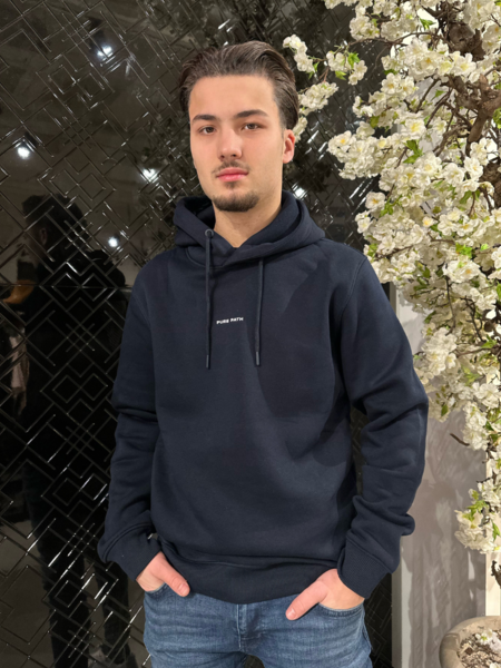 Pure Path Pure Path Essential Logo Hoodie - Navy