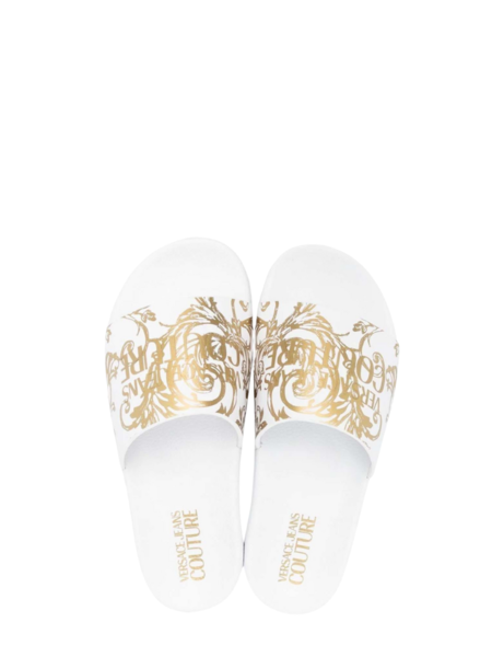 Versace Jeans Couture Versace Jeans Couture Women Fondo Shelly Slides - White/Gold