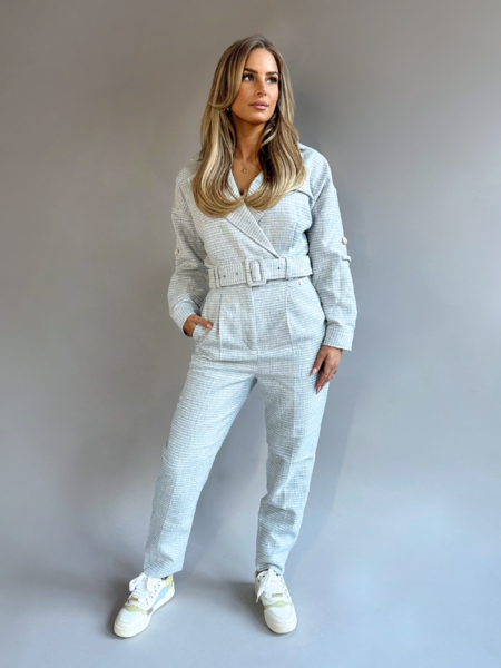 Josh V Josh V Luar Jumpsuit - Ash Blue/Silver Glitter