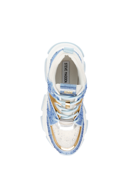 Steve Madden Steve Madden Privy Sneaker - White/Baby Blue