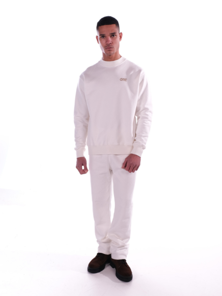 One First Movers One First Movers Embroidery Logo Sweater - Off White