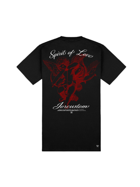 JorCustom Women Spirit Of Love Slim Fit T-Shirt - Black