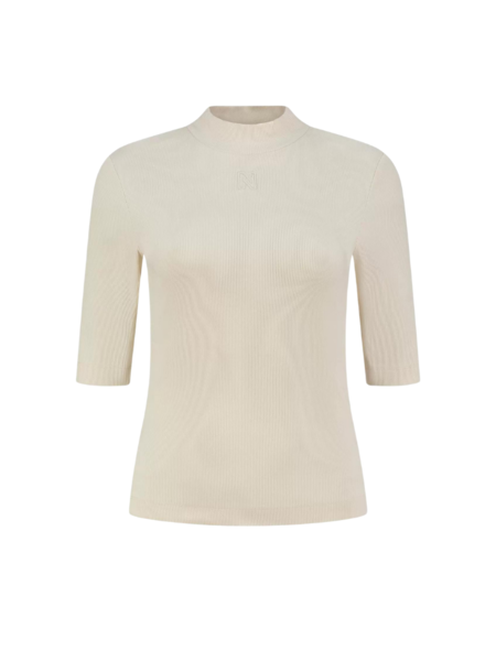 Nikkie Barika Turtle Rib Top - Pearl