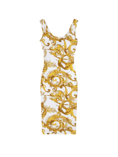 Versace Jeans Couture Versace Jeans Couture Women M Print Dress - White/Gold