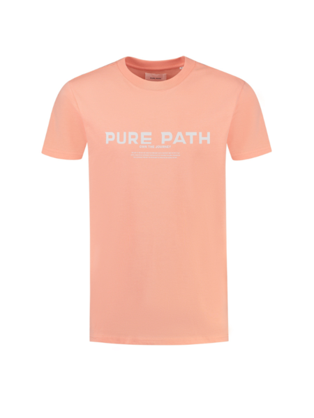 Pure Path Signature T-Shirt - Coral