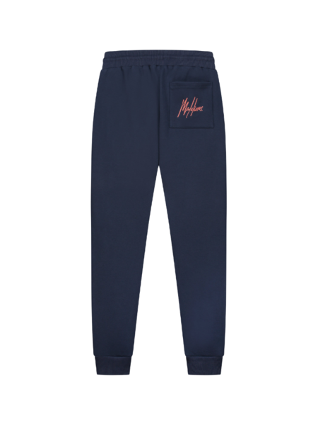 Malelions Malelions Striped Signature Sweatpants - Navy/Coral