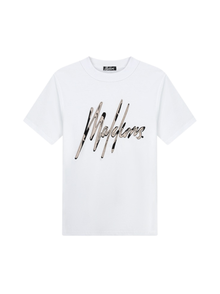 Malelions Destroyed Signature T-Shirt - White/Black