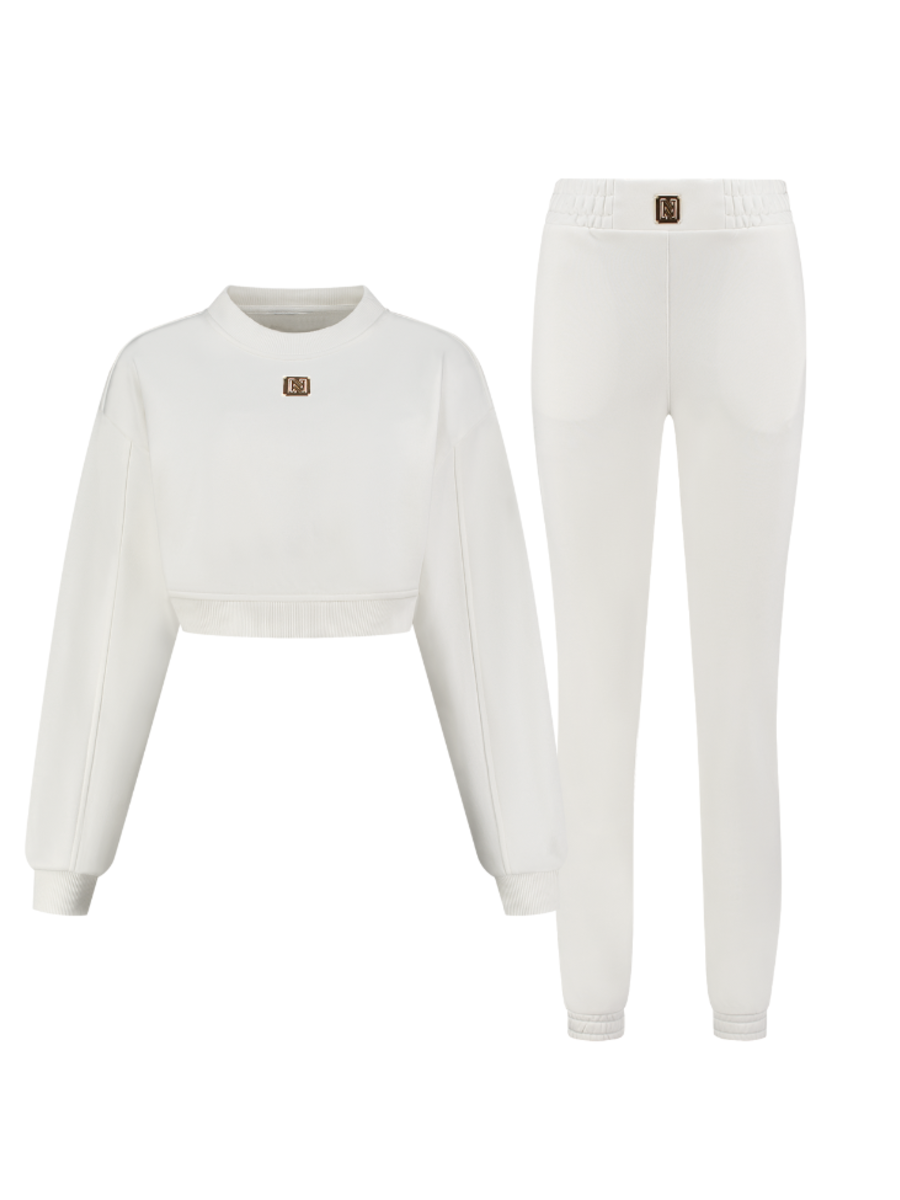 Nikkie Nikkie Bangalore Combi-set Sweater- Star White