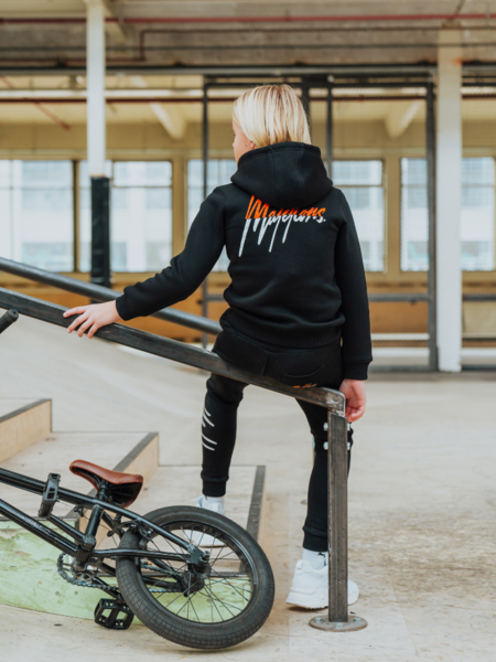 Malelions Malelions Kids Split Hoodie - Black/Orange