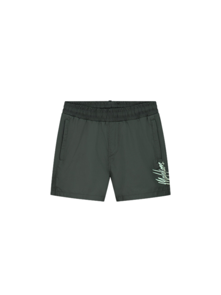 Malelions Malelions Kids Split Swim Shorts - Dark Green/Mint