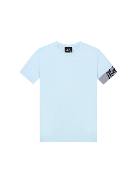 Malelions Kids Captain T-Shirt 2.0 - Light Blue/Grey