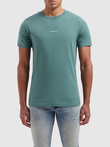 Pure Path Pure Path Essential Logo T-Shirt - Faded Green