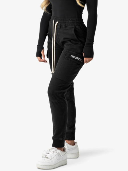 Quotrell Quotrell Women Casablanca Cargo Pants - Black/White