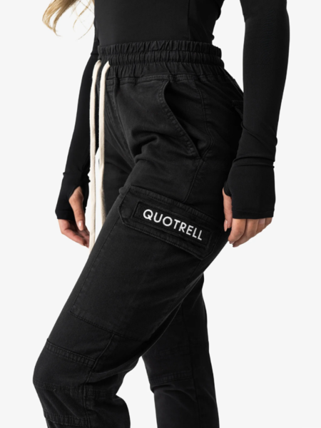 Quotrell Quotrell Women Casablanca Cargo Pants - Black/White