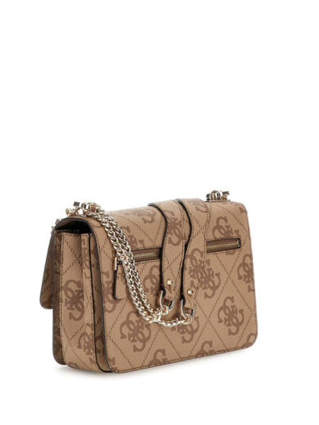 Guess Guess Eliette Logo Crossbody Flap - Latte Logo