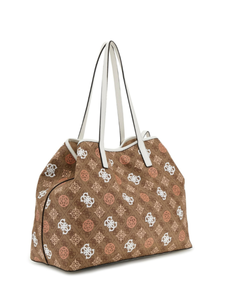 Guess Guess Vikky II Large Tote Bag - Latte Logo Multi