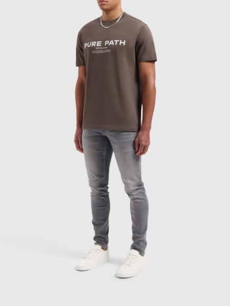Pure Path Pure Path The Jone Skinny Fit Jeans - Denim Mid Grey
