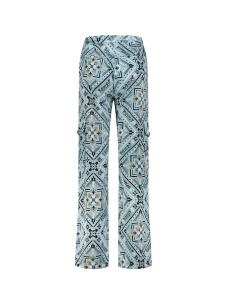 Nikkie Nikkie Bangkok Printed Trousers - Pool/Black