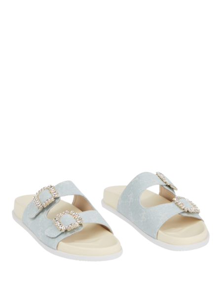 Josh V Josh V Mecia Slides - Light Blue Denim