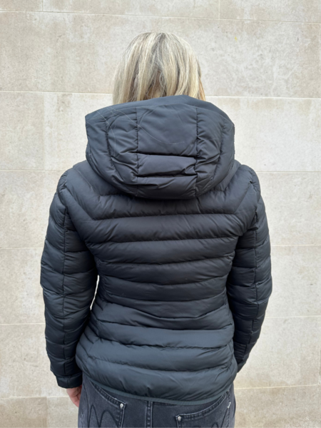 Airforce Airforce Women Hooded Padded Jacket - Gun Metal