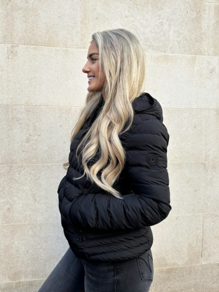 Airforce Airforce Women Hooded Padded Jacket - True Black