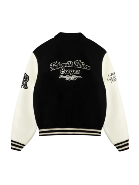Croyez Croyez Oversized Varsity Jacket - Black/White