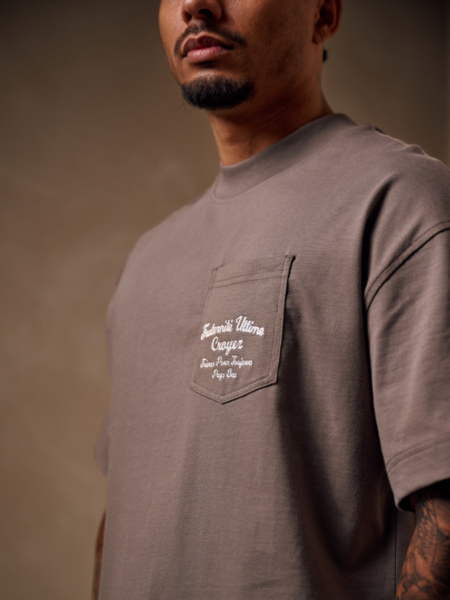 Croyez Croyez Fraternité Pocket T-Shirt - Dull Grey
