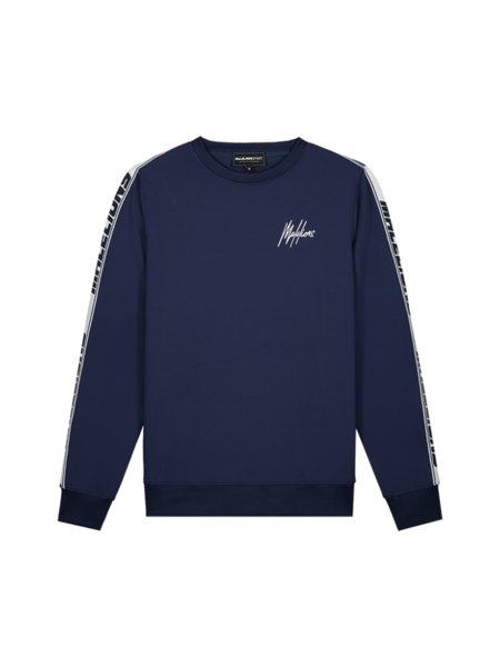 Malelions Sport React Tape Sweater - Navy/White