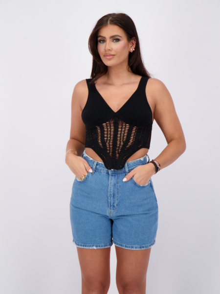 Reinders Reinders Anna Crochet Top - True Black