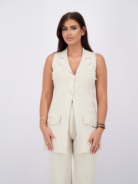 Reinders Reinders Camilla Gilet Knitwear - Creme