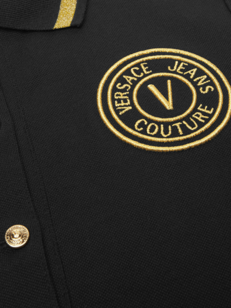 Versace Jeans Couture Versace Jeans Couture Women V-Emblem Polo Dress - Black/Gold