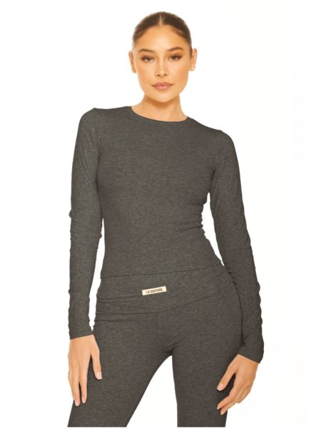 La Sisters Lounge Set Long Sleeve - Dark Grey