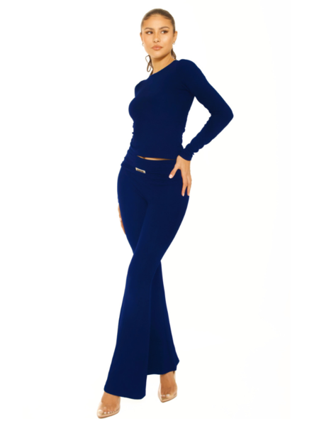 La Sisters Flaired Lounge Pants - Navy