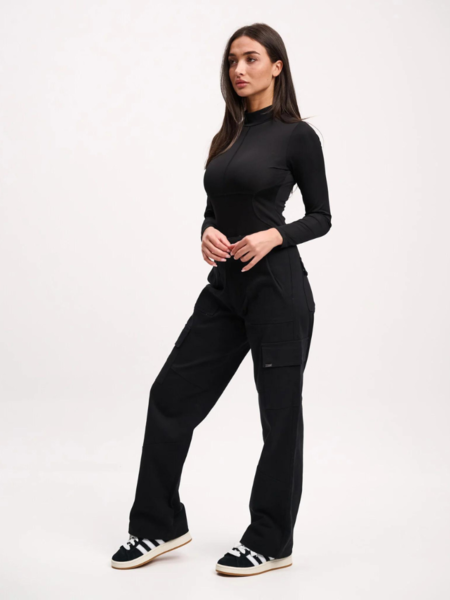 Malelions Malelions Women Straight Leg Cargo Pants - Black