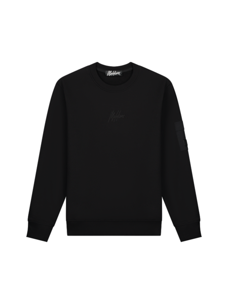 Malelions Nylon Pocket Sweater - Black/Dark Grey