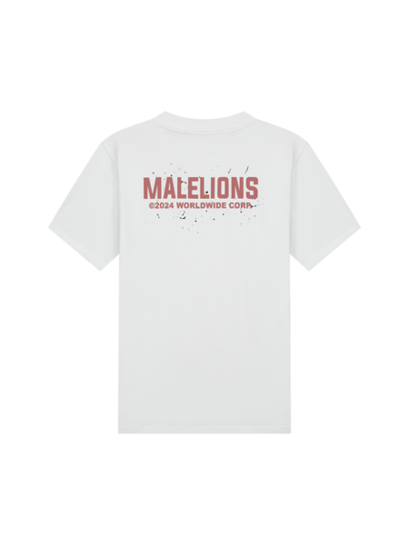 Malelions Worldwide Paint T-Shirt - White