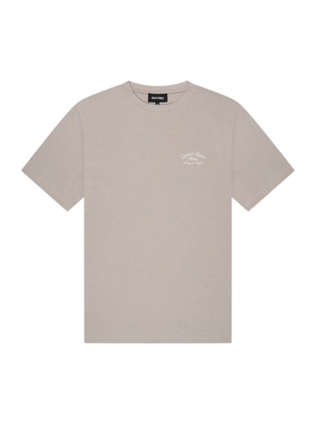 Quotrell Quotrell Women Atelier Milano T-Shirt - Taupe/Off White