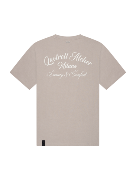 Quotrell Women Atelier Milano T-Shirt - Taupe/Off White