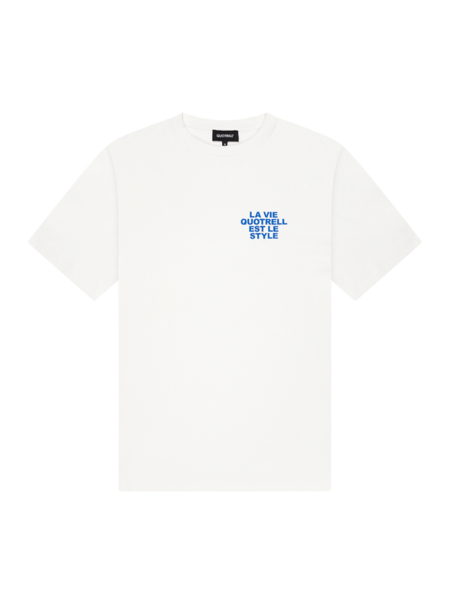 Quotrell Quotrell La Vie T-Shirt - White/Cobalt