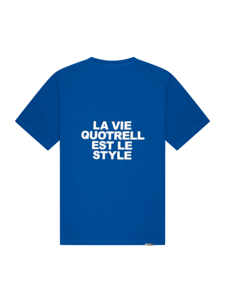 Quotrell La Vie T-Shirt - Cobalt/White