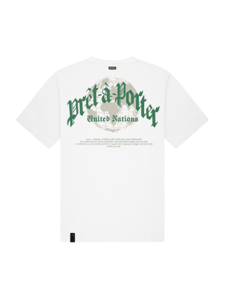 Quotrell Global Unity T-Shirt - Off White/Green