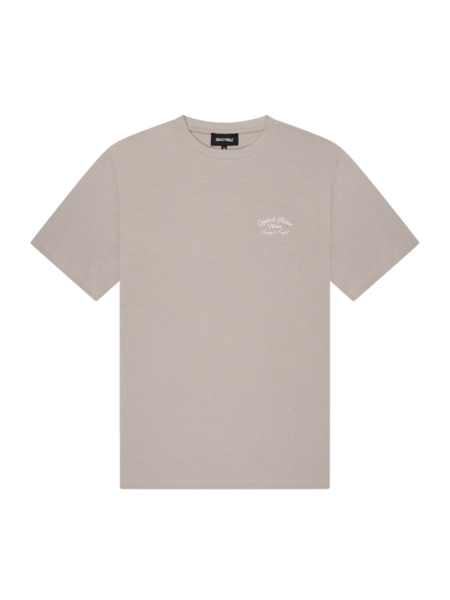 Quotrell Quotrell Atelier Milano T-Shirt - Taupe/Off White