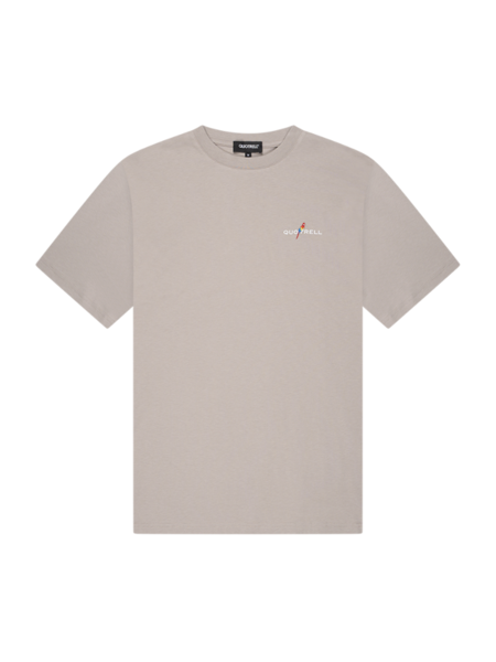 Quotrell Quotrell Resort T-Shirt - Taupe/Off White
