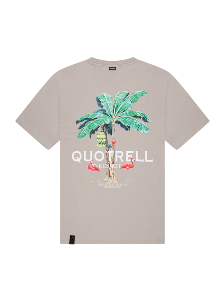 Quotrell Quotrell Resort T-Shirt - Taupe/Off White