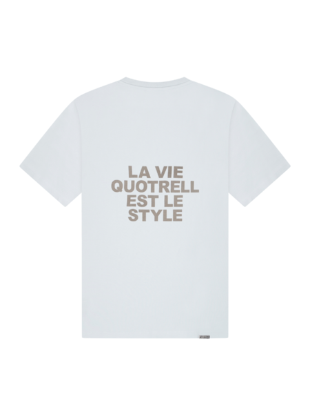 Quotrell Quotrell La Vie T-Shirt - Light Blue/Grey